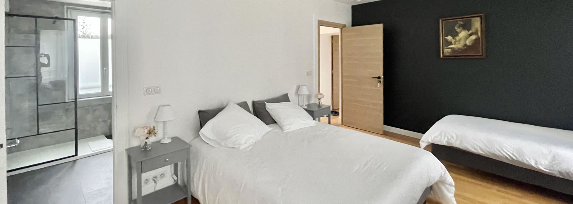 Chambre pour 4 personnes. dormir à proximité du parc disney à paris