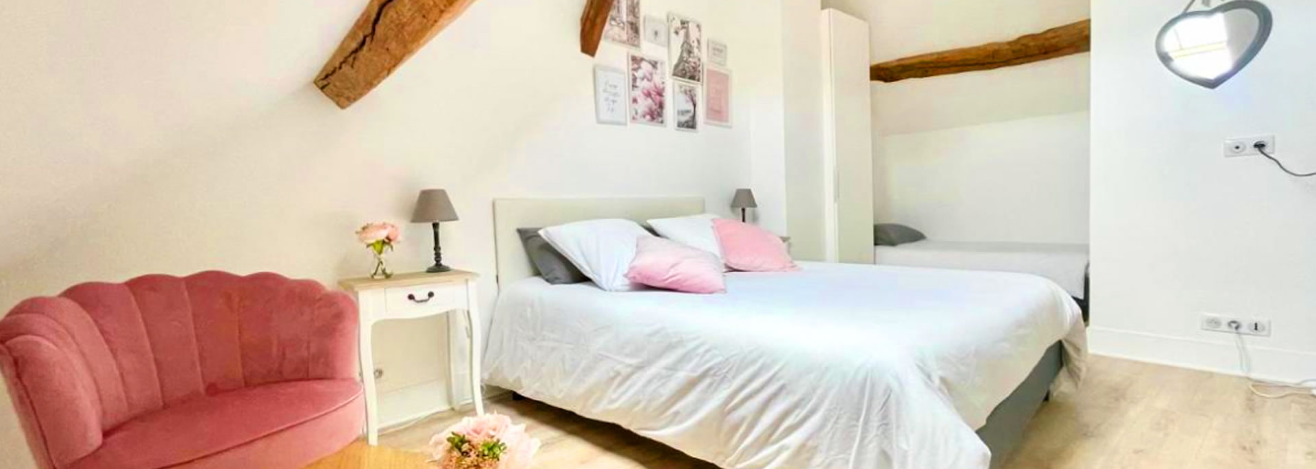 Chambre Litska | Dormir à proximité du parc disney à paris, dans une chambre d'hôtes pour 3 personnes.